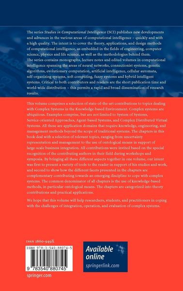 Produktbild: Complex Systems in Knowledge-based Environments: Theory, Models and Applications