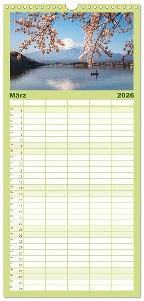 Produktbild: Familienplaner 2026 - Japan - Traditionen und Modernit&auml;t mit 5 Spalten (Wandkalender, 21 x 45 cm) CALVENDO