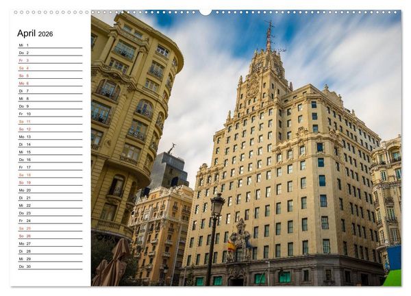 Produktbild: Metropole Madrid (Wandkalender 2026 DIN A2 quer), CALVENDO Monatskalender