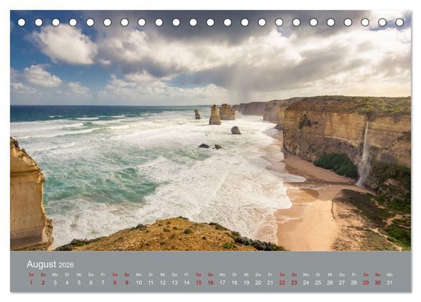 Produktbild: Down Under - Eine Reise durch Australien (Tischkalender 2026 DIN A5 quer), CALVENDO Monatskalender