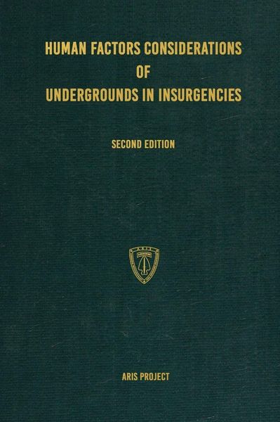 Produktbild: Human Factors Considerations of Undergrounds in Insurgencies