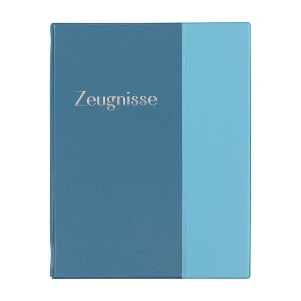 Produktbild: Idena Zeugnismappe Ringbuch mit 10 Klarsichth&uuml;llen 100&micro; pastell blau DIN A4
