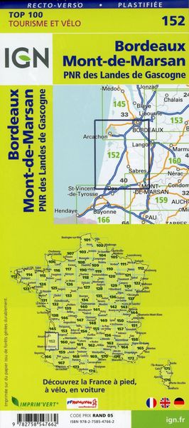 Produktbild: Bordeaux Mont-de-Marsan 1:100 000
