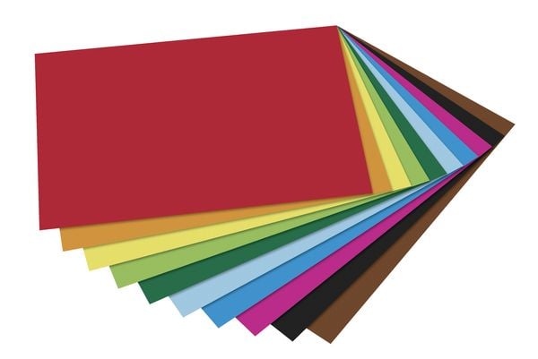Folia Tonpapierblock 130g/m² DIN A3, 10 Bogen, 10-farbig sortiert
