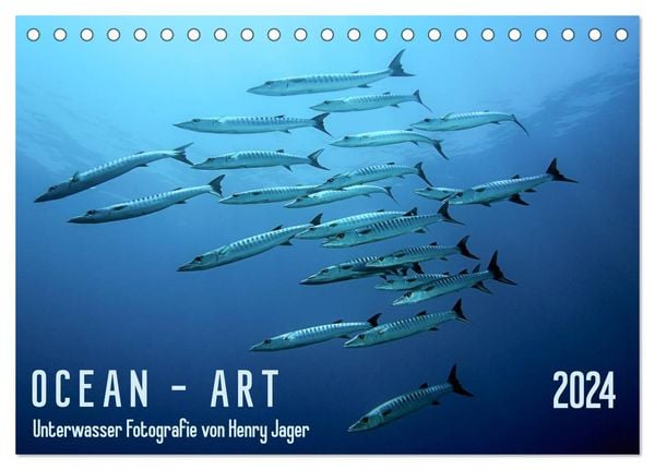 OCEAN - ART (Tischkalender 2024 DIN A5 quer), CALVENDO Monatskalender