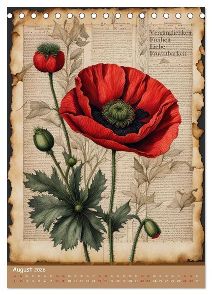 Produktbild: Geburtsblume, dein florales Sternzeichen (Tischkalender 2026 DIN A5 hoch), CALVENDO Monatskalender