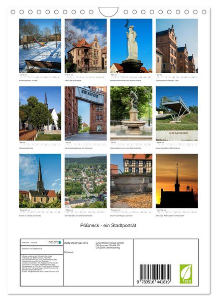 Produktbild: P&ouml;&szlig;neck - ein Stadtportr&auml;t (Wandkalender 2026 DIN A4 hoch), CALVENDO Monatskalender