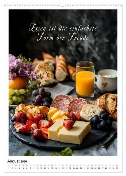 Produktbild: Coole Spr&uuml;che f&uuml;r Gourmets (Wandkalender 2026 DIN A2 hoch), CALVENDO Monatskalender