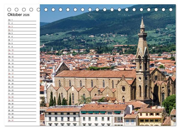 Produktbild: Impressionen aus FLORENZ (Tischkalender 2026 DIN A5 quer), CALVENDO Monatskalender