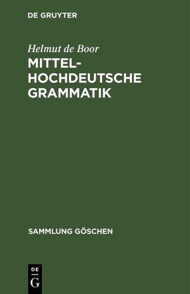 Produktbild: Mittelhochdeutsche Grammatik