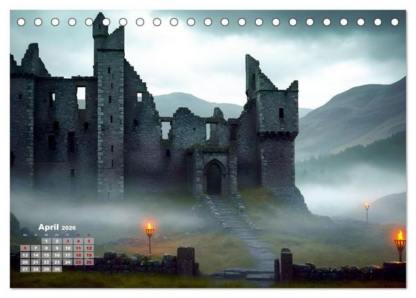 Produktbild: Burgen der Legenden (Tischkalender 2026 DIN A5 quer), CALVENDO Monatskalender