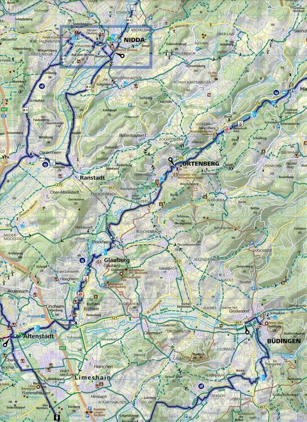 Produktbild: KOMPASS Fahrradkarte 3359 Wetterau, Vogelsberg, Marburg