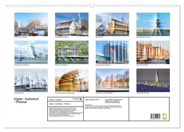 Produktbild: Digital - Kubistisch - Piktorial (Wandkalender 2027 DIN A2 quer), CALVENDO Monatskalender