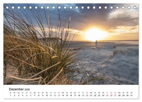Produktbild: Lichtstimmungen in Sankt Peter-Ording (Tischkalender 2026 DIN A5 quer), CALVENDO Monatskalender