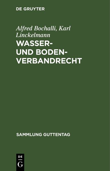 Produktbild: Wasser- und Bodenverbandrecht