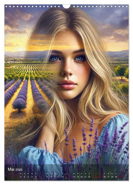 Produktbild: Feminine Facetten - Portraits in Doppelbelichtung (Wandkalender 2026 DIN A3 hoch), CALVENDO Monatskalender