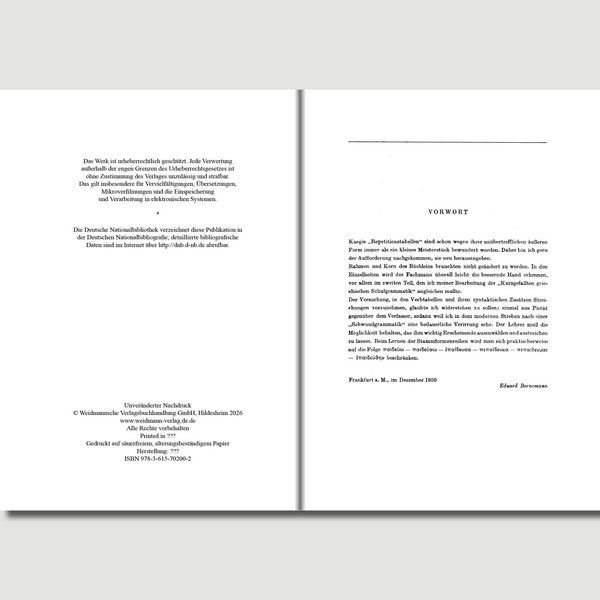 Produktbild: Repetitionstabellen zur kurzgefa&szlig;ten griechischen Schulgrammatik