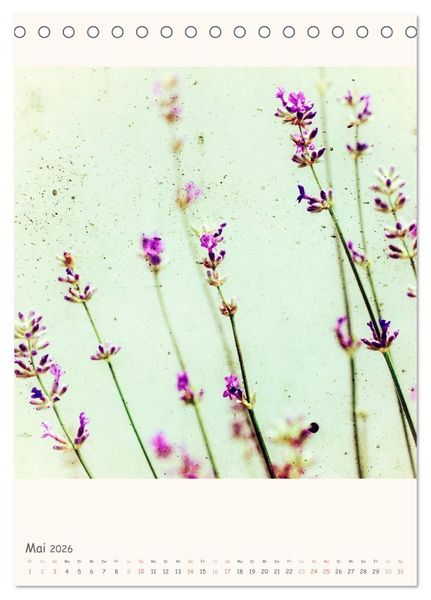 Produktbild: Blumige Fotomalerei (Tischkalender 2026 DIN A5 hoch), CALVENDO Monatskalender