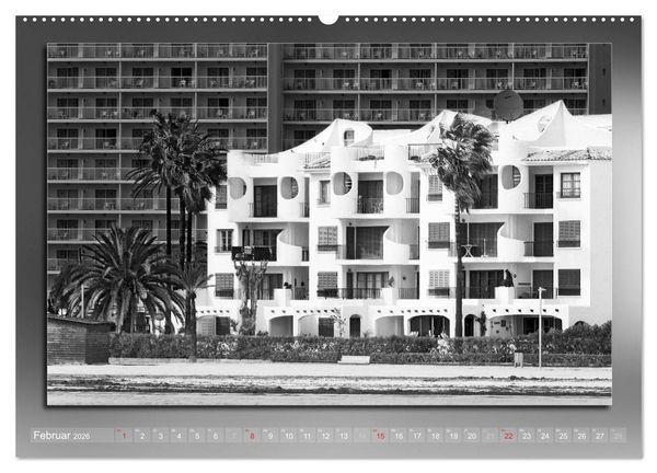 Produktbild: Mallorca Schwarz Wei&szlig; (Wandkalender 2026 DIN A2 quer), CALVENDO Monatskalender