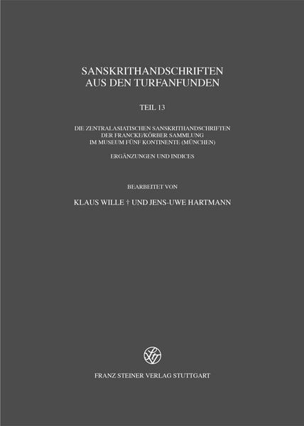 Sanskrithandschriften aus den Turfanfunden, Gebundene Ausgabe von , Franz Steiner Verlag, 978-3-515-14086-7