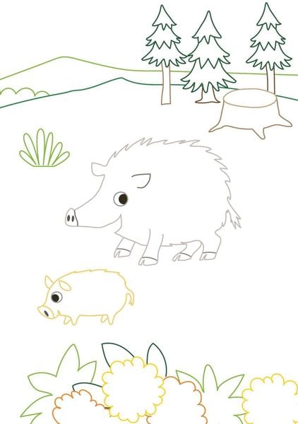 Produktbild: Ausmalbilder f&uuml;r Kita-Kinder: Mein erstes gro&szlig;es Zauber-Malbuch: Tiere