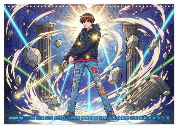 Produktbild: Shōnen-Abenteuer und Shōjo-Romantik - Ein Manga-Kalender f&uuml;r Herz und Seele (Wandkalender 2026 DIN A3 quer), CALVENDO Monatskalender