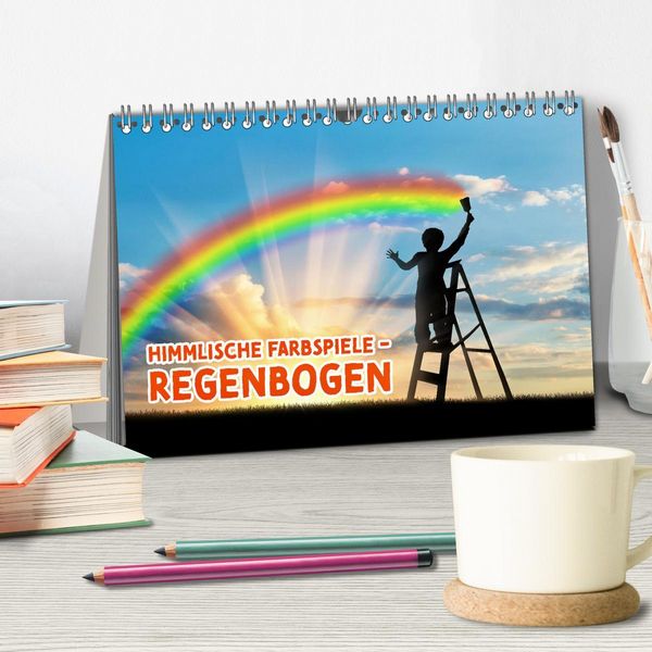Produktbild: Himmlische Farbspiele - Regenbogen (Tischkalender 2026 DIN A5 quer), CALVENDO Monatskalender