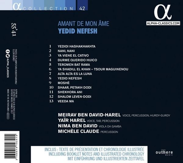 Produktbild: Yedid Nefesh-Amant de mon ame-Lieder sefardische