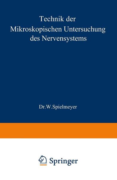 Produktbild: Technik der mikroskopischen Untersuchung des Nervensystems