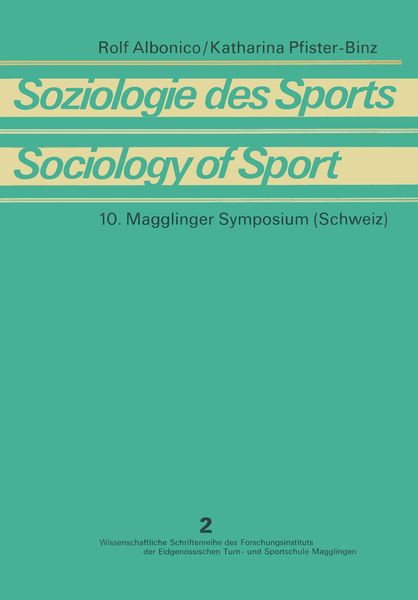 Produktbild: Soziologie des Sports / Sociology of Sport