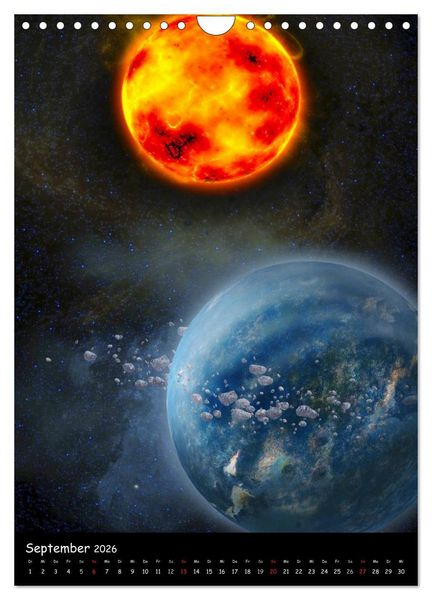 Produktbild: Die Welt der Planeten (Wandkalender 2026 DIN A4 hoch), CALVENDO Monatskalender