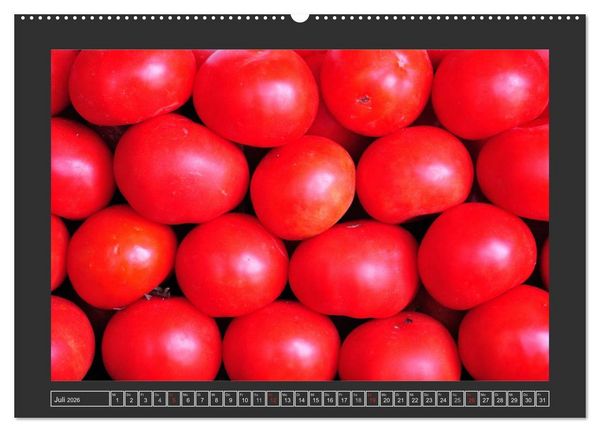 Produktbild: Obst + Gem&uuml;se (hochwertiger Premium Wandkalender 2026 DIN A2 quer), Kunstdruck in Hochglanz