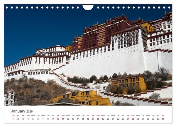 Produktbild: Tibet Monastery and landscapes (Wall Calendar 2026 DIN A4 landscape), CALVENDO 12 Month Wall Calendar
