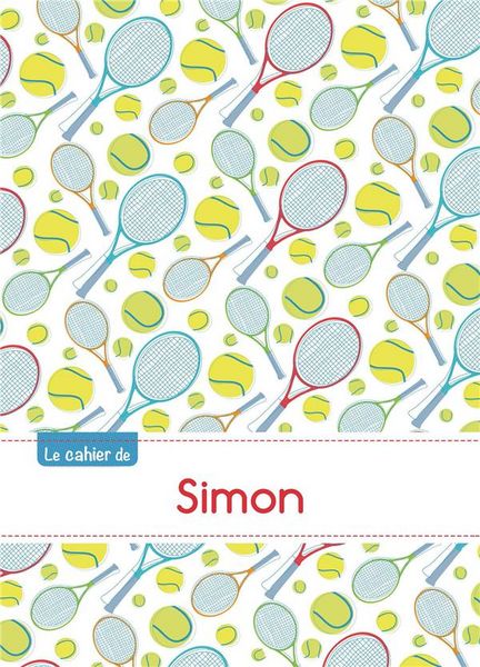 Produktbild: Cahier simon blanc,96p,a5 tennis