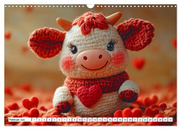 Produktbild: Strick-Safari - Gestrickte Tiere zum Verlieben (Wandkalender 2026 DIN A3 quer), CALVENDO Monatskalender