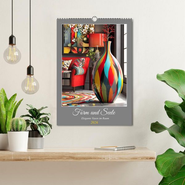 Produktbild: Form und Seele. Elegante Vasen im Raum (Wandkalender 2026 DIN A3 hoch), CALVENDO Monatskalender