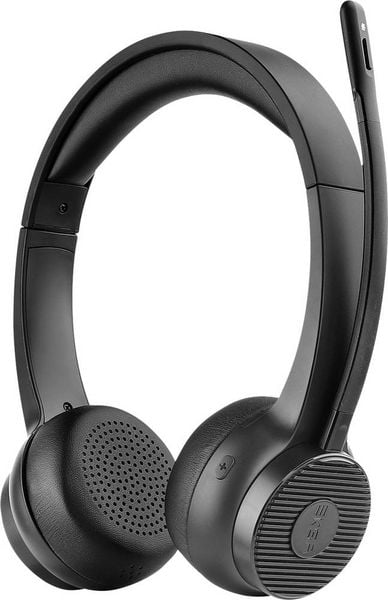 EKSA H16 On Ear Headset Bluetooth Schwarz Noise Cancelling, Mikrofon-Rauschunterdrückung Headset, Lautstärkeregelung -