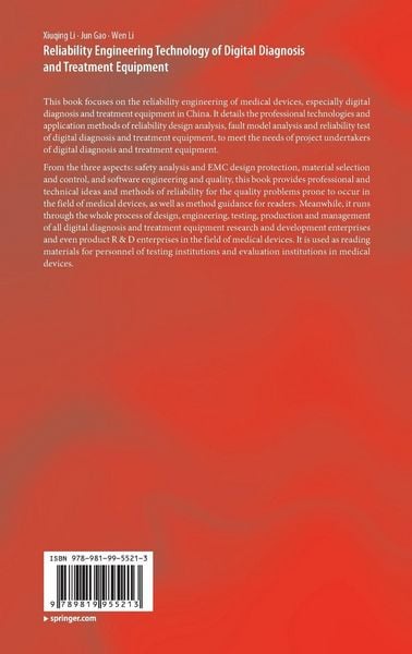 Produktbild: Reliability Engineering Technology of Digital Diagnosis and Treatment Equipment