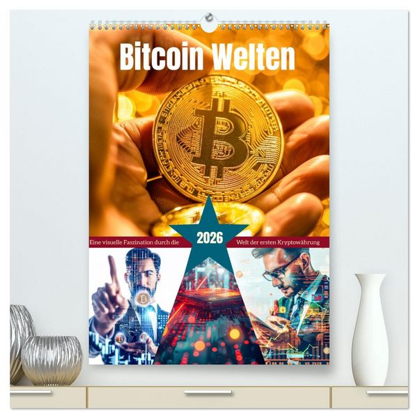 Produktbild: Bitcoin Welten (hochwertiger Premium Wandkalender 2026 DIN A2 hoch), Kunstdruck in Hochglanz