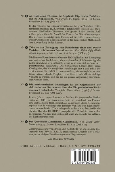 Produktbild: Der Quotienten-Differenzen-Algorithmus