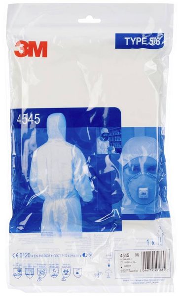 Produktbild: 3M 4545L Schutzanzug 4545 Kleider-Gr&ouml;&szlig;e: L Wei&szlig;
