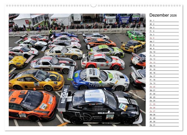 Produktbild: Faszination Motorsport am N&uuml;rburgring (Wandkalender 2026 DIN A2 quer), CALVENDO Monatskalender