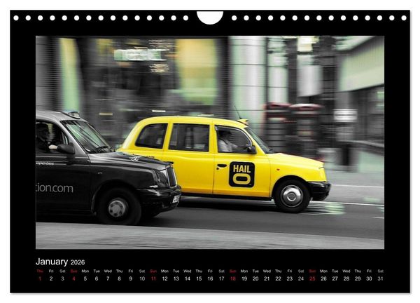 Produktbild: Taxis in London / UK-Version (Wall Calendar 2026 DIN A4 landscape), CALVENDO 12 Month Wall Calendar