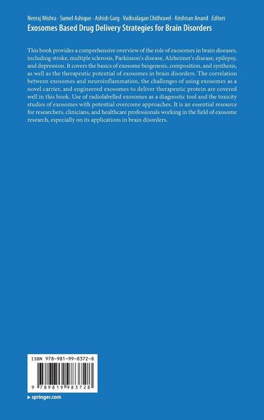 Produktbild: Exosomes Based Drug Delivery Strategies for Brain Disorders