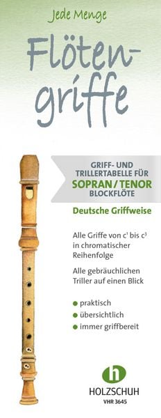 Produktbild: Jede Menge Fl&ouml;tengriffe - Sopran- und Tenorblockfl&ouml;te (Deutsche Griffweise)
