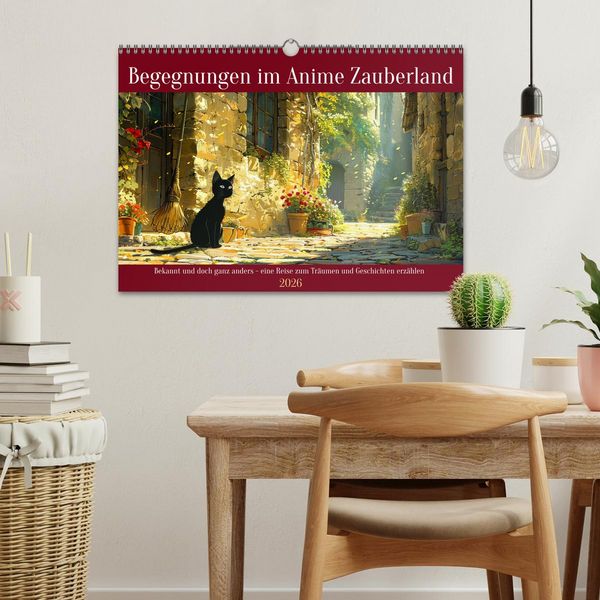 Produktbild: Begegnungen im Anime Zauberland (Wandkalender 2026 DIN A3 quer), CALVENDO Monatskalender