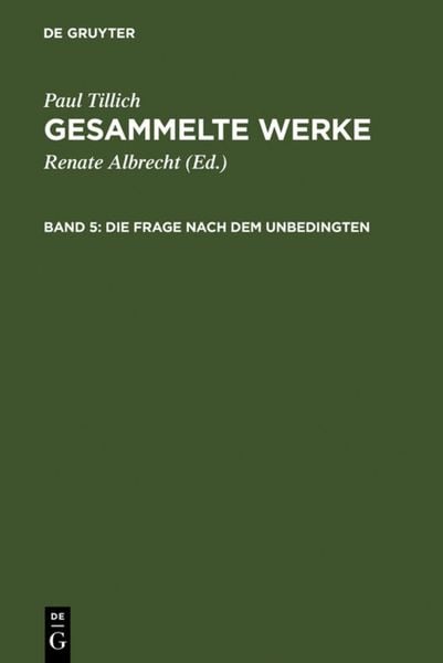 Produktbild: Die Frage nach dem Unbedingten
