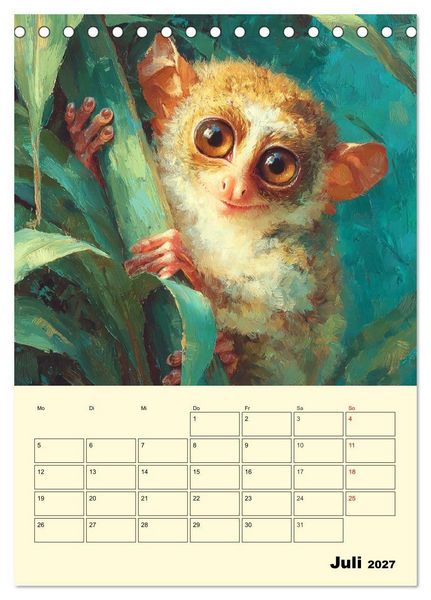 Produktbild: Koboldmakis. Kleine H&uuml;ter des Dschungels (Tischkalender 2027 DIN A5 hoch), CALVENDO Monatskalender