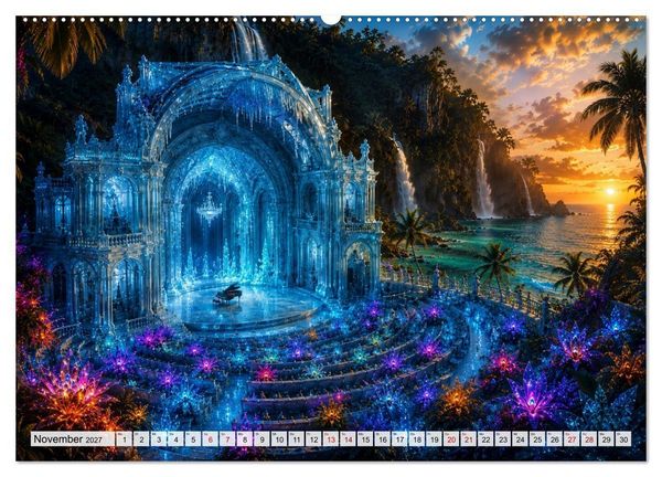 Produktbild: Traumwelten zwischen Zeit und Fantasie (hochwertiger Premium Wandkalender 2027 DIN A2 quer), Kunstdruck in Hochglanz