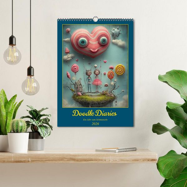 Produktbild: Doodle-Diaries - Ein Jahr zum Schmunzeln (Wandkalender 2026 DIN A3 hoch), CALVENDO Monatskalender